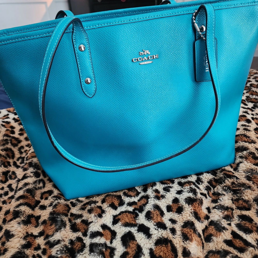 Coach Turquoise Tote Bag
